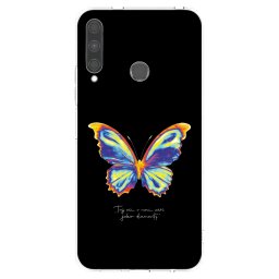 Átlátszó szilikon tok az alábbi mobiltelefonokra Huawei P40 Lite E - Diamanty Black