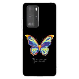 Átlátszó szilikon tok az alábbi mobiltelefonokra Huawei P40 Pro - Diamanty Black