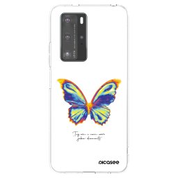 Átlátszó szilikon tok az alábbi mobiltelefonokra Huawei P40 Pro - Diamanty White