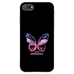 Átlátszó szilikon tok az alábbi mobiltelefonokra Apple iPhone SE 2020 - Diamanty Purple