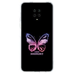 Átlátszó szilikon tok az alábbi mobiltelefonokra Xiaomi Redmi Note 9S - Diamanty Purple
