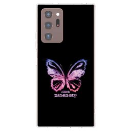 Átlátszó szilikon tok az alábbi mobiltelefonokra Samsung Galaxy Note 20 Ultra - Diamanty Purple