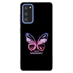 Átlátszó szilikon tok az alábbi mobiltelefonokra Samsung Galaxy S20 FE - Diamanty Purple