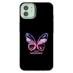 Átlátszó szilikon tok az alábbi mobiltelefonokra Apple iPhone 12 - Diamanty Purple