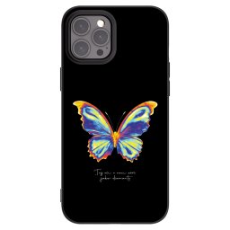 Fekete szilikon tok az alábbi mobiltelefonokra Apple iPhone 12 Pro Max - Diamanty Black