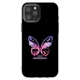 Átlátszó szilikon tok az alábbi mobiltelefonokra Apple iPhone 12 Pro Max - Diamanty Purple