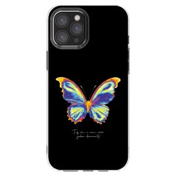 Átlátszó szilikon tok az alábbi mobiltelefonokra Apple iPhone 12 Pro Max - Diamanty Black