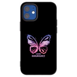 Fekete szilikon tok az alábbi mobiltelefonokra Apple iPhone 12 mini - Diamanty Purple