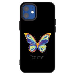Fekete szilikon tok az alábbi mobiltelefonokra Apple iPhone 12 mini - Diamanty Black