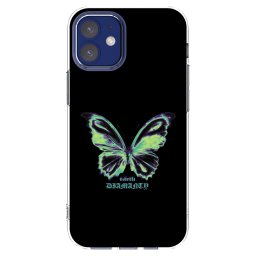 Átlátszó szilikon tok az alábbi mobiltelefonokra Apple iPhone 12 mini - Diamanty Blue