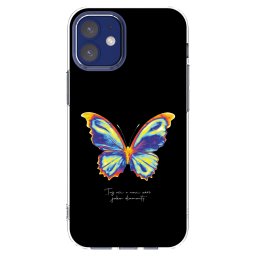 Átlátszó szilikon tok az alábbi mobiltelefonokra Apple iPhone 12 mini - Diamanty Black
