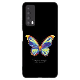 Fekete szilikon tok az alábbi mobiltelefonokra Huawei P Smart 2021 - Diamanty Black