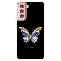 Átlátszó szilikon tok az alábbi mobiltelefonokra Samsung Galaxy S21 5G G991B - Diamanty Black