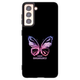 Fekete szilikon tok az alábbi mobiltelefonokra Samsung Galaxy S21 5G G991B - Diamanty Purple