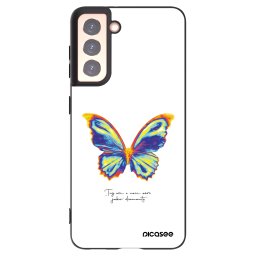 Fekete szilikon tok az alábbi mobiltelefonokra Samsung Galaxy S21 5G G991B - Diamanty White