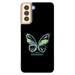 Átlátszó szilikon tok az alábbi mobiltelefonokra Samsung Galaxy S21+ 5G G996F - Diamanty Blue