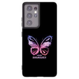 Fekete szilikon tok az alábbi mobiltelefonokra Samsung Galaxy S21 Ultra 5G G998B - Diamanty Purple