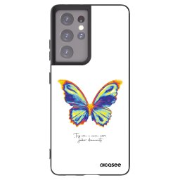 Fekete szilikon tok az alábbi mobiltelefonokra Samsung Galaxy S21 Ultra 5G G998B - Diamanty White