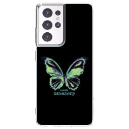 Átlátszó szilikon tok az alábbi mobiltelefonokra Samsung Galaxy S21 Ultra 5G G998B - Diamanty Blue