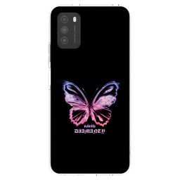 Átlátszó szilikon tok az alábbi mobiltelefonokra Xiaomi Poco M3 - Diamanty Purple