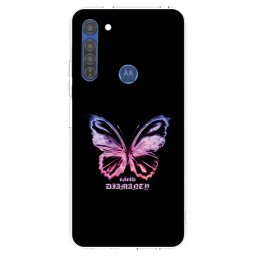 Átlátszó szilikon tok az alábbi mobiltelefonokra Motorola Moto G8 - Diamanty Purple