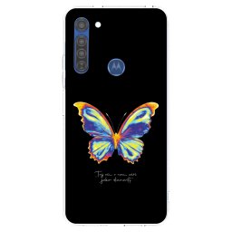 Átlátszó szilikon tok az alábbi mobiltelefonokra Motorola Moto G8 - Diamanty Black