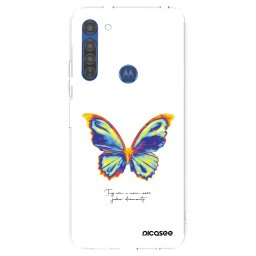 Átlátszó szilikon tok az alábbi mobiltelefonokra Motorola Moto G8 - Diamanty White