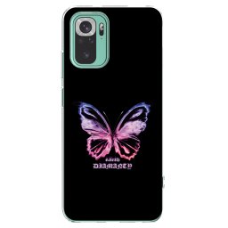 Átlátszó szilikon tok az alábbi mobiltelefonokra Xiaomi Redmi Note 10 Pro - Diamanty Purple