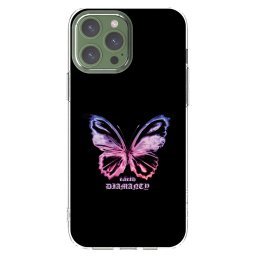 Átlátszó szilikon tok az alábbi mobiltelefonokra Apple iPhone 13 Pro Max - Diamanty Purple
