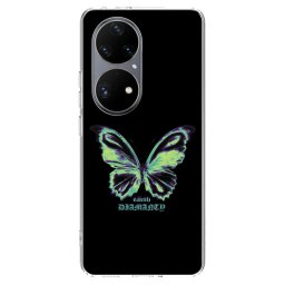 Átlátszó szilikon tok az alábbi mobiltelefonokra Huawei P50 - Diamanty Blue