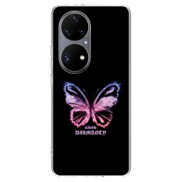 Átlátszó szilikon tok az alábbi mobiltelefonokra Huawei P50 - Diamanty Purple