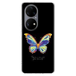 Átlátszó szilikon tok az alábbi mobiltelefonokra Huawei P50 - Diamanty Black