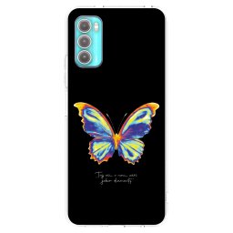 Átlátszó szilikon tok az alábbi mobiltelefonokra Motorola Moto G60 - Diamanty Black