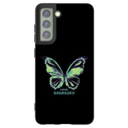 Fekete szilikon tok az alábbi mobiltelefonokra Samsung Galaxy S21 FE 5G - Diamanty Blue