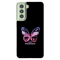 Átlátszó szilikon tok az alábbi mobiltelefonokra Samsung Galaxy S21 FE 5G - Diamanty Purple