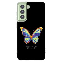 Átlátszó szilikon tok az alábbi mobiltelefonokra Samsung Galaxy S21 FE 5G - Diamanty Black