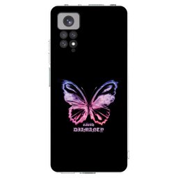 Átlátszó szilikon tok az alábbi mobiltelefonokra Xiaomi Redmi Note 11 - Diamanty Purple
