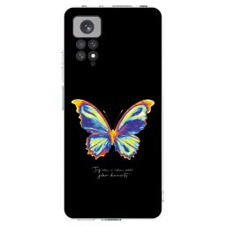 Átlátszó szilikon tok az alábbi mobiltelefonokra Xiaomi Redmi Note 11 - Diamanty Black