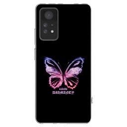 Átlátszó szilikon tok az alábbi mobiltelefonokra Xiaomi Redmi Note 11 Pro 5G - Diamanty Purple