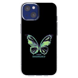 Átlátszó szilikon tok az alábbi mobiltelefonokra Apple iPhone 14 - Diamanty Blue