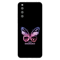 Átlátszó szilikon tok az alábbi mobiltelefonokra Sony Xperia 10 IV 5G - Diamanty Purple