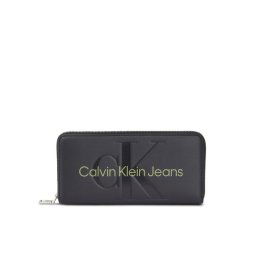 Calvin Klein Jeans Nagy női pénztárca Sculpted Mono Zip Around Mono K60K607634 Fekete