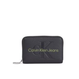 Calvin Klein Jeans Kis női pénztárca Sculpted Med Zip Around Mono K60K607229 Fekete