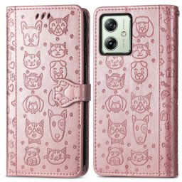ART ANIMALS Motorola Moto G54 5G / G54 5G Power Edition pénztárcavédő rózsa arany