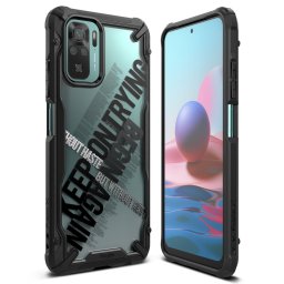 Ringke Fusion X Design ütésálló telefontok Xiaomi Redmi Note 10 / Redmi Note 10s (átlátszó, feliratos)
