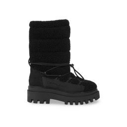 Calvin Klein Jeans Hótaposó Flatform Snow Boot Sherpa Wn YW0YW01195 Fekete