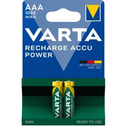 Mikro 1000mAh NI-MH, 1,2V ceruza akku AAA LR03 Varta 2db ew04108