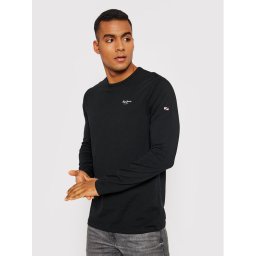 Pepe Jeans Hosszú ujjú Original Basic 2 Long N PM508211 Fekete Slim Fit