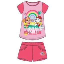 2-részes nyári póló és short szett Mancs őrjárat magenta