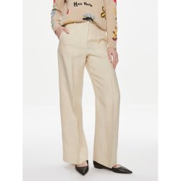 Weekend Max Mara Szövet nadrág Malizia 2415131022 Bézs Relaxed Fit